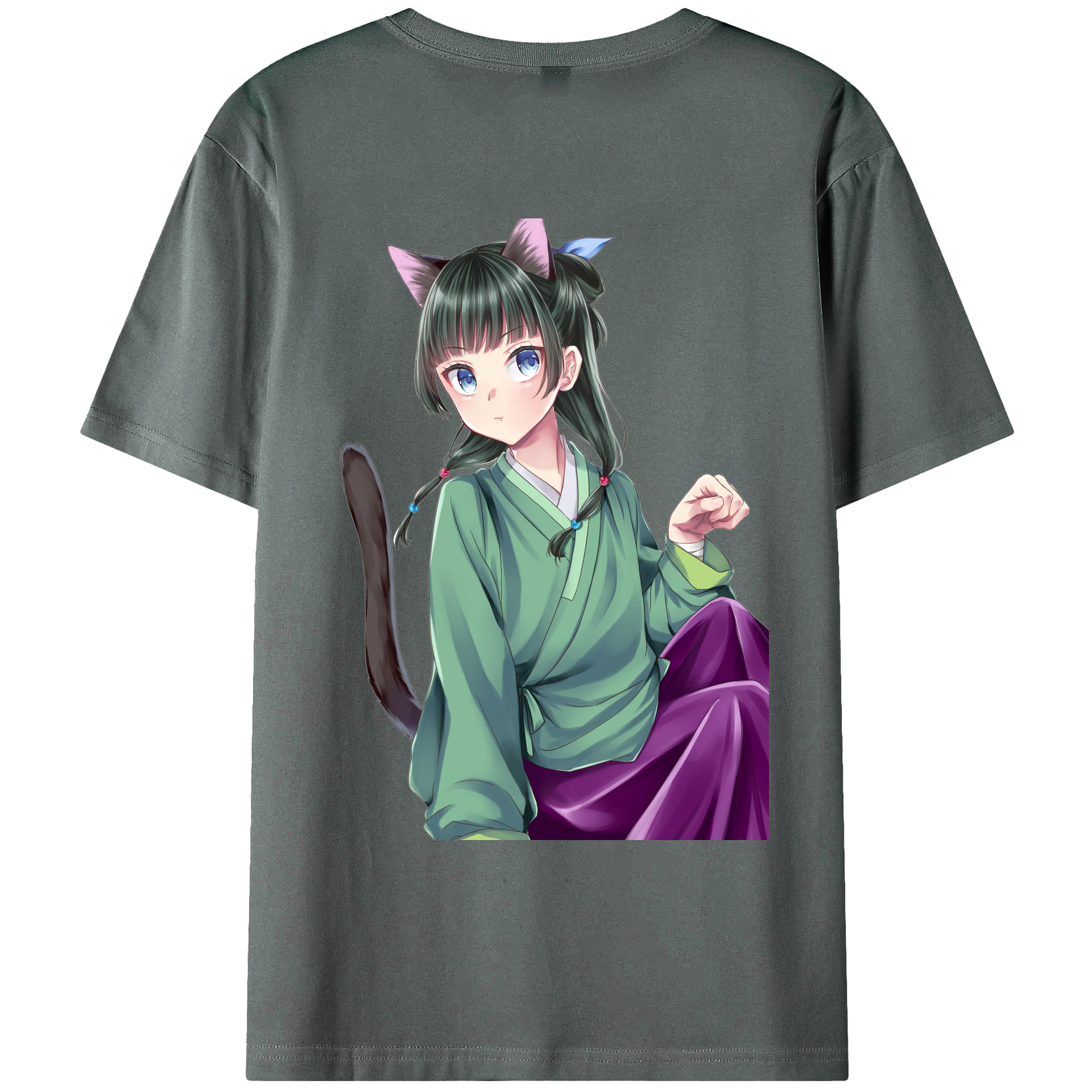 （画像用） 薬屋のひとりごと The Apothecary Diaries 綿100％ メンズ半袖Tシャツ（バックプリント） 通気性